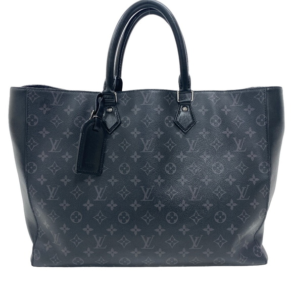 LOUIS VUITTON Monogram Eclipse Grand Sac Tote Bag M44733 black